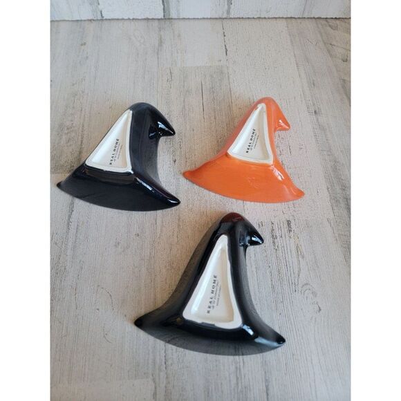 Real home ceramic witch hat Halloween bowl candy trinket set - Picture 7 of 8